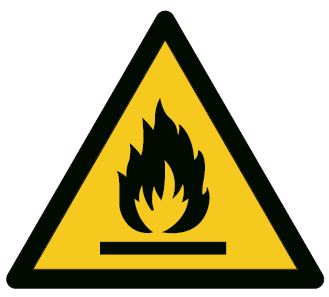 Abb. 39 Warnung vor feuergefhrlichen Stoffen Warnzeichen W021