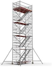 Abb. 95 Fahrbare Arbeitsbhne mit Treppenaufstieg und Absttzung