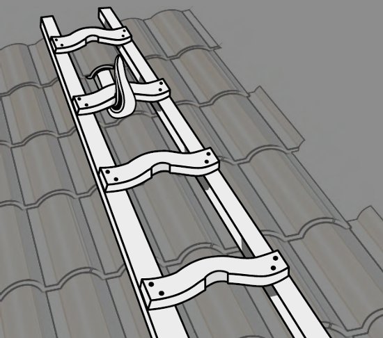 Abb. 3 Dachdecker-Auflegeleiter