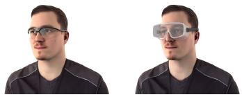 Abb. 6 Gestellbrille (links) und Korbbrille