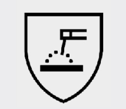 Piktogramm fr den Schutz gegen Gefhrdungen beim Schweien (ISO 7000-2638)