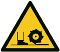 DIN 4844-2/ ISO 7010 D-W022 Warnung vor Fräswelle