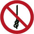 ISO 7010-P030 Knoten von Seilen verboten