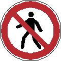 ISO 7010-P004 Für Fußgänger verboten