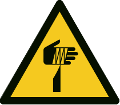 ISO 7010-W022 Warnung vor spitzem Gegenstand