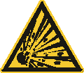ISO 7010-W002 Warnung vor explosions-gefährlichen Stoffen