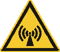 ISO 7010-W005 Warnung vor nicht ionisierender Strahlung