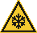 ISO 7010-W010 Warnung vor niedriger Temperatur/Frost