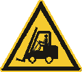 ISO 7010-W014 Warnung vor Flurförderzeugen