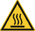 ISO 7010-W017 Warnung vor heißer Oberfläche