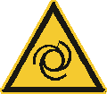 ISO 7010-W018 Warnung vor automatischem Anlauf