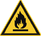 ISO 7010-W021 Warnung vor feuergefährlichen Stoffen