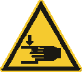 ISO 7010-W024 Warnung vor Handverletzungen