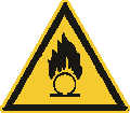 ISO 7010-W028 Warnung vor brandfördernden Stoffen